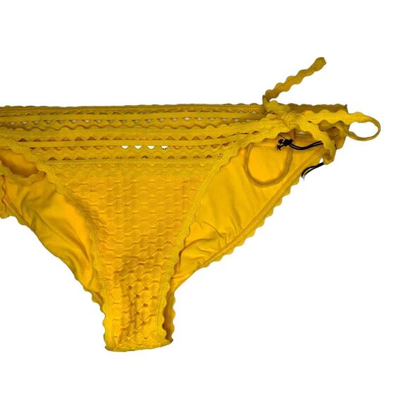 Robin Piccone Chira Tie Side Hipster Bikini sun glow Bottom L NEW #190361 - Picture 3 of 7